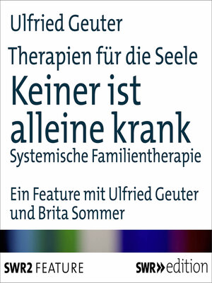 cover image of Therapien für die Seele--Keiner ist alleine krank